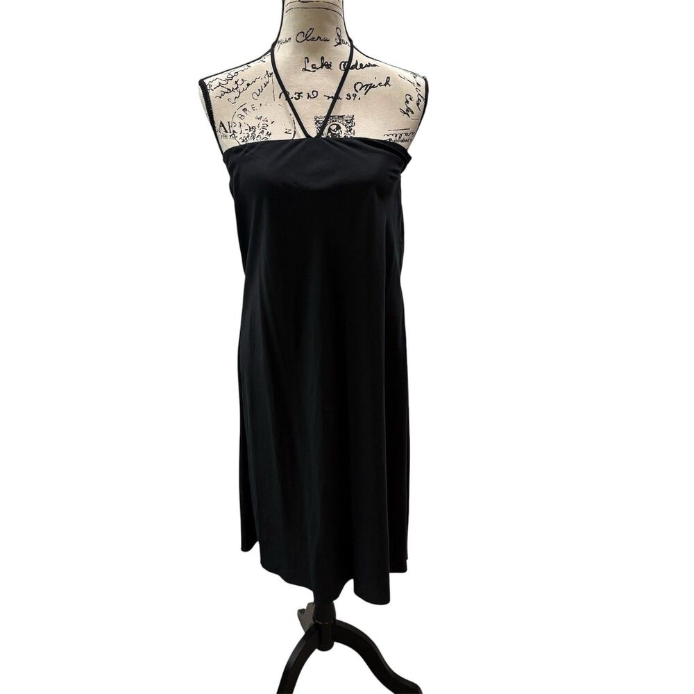Abercrombie & Fitch Black Halter Neck Knee Length Midi Dress Size M